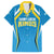 Custom Saint Lucia Cricket Family Matching Off The Shoulder Long Sleeve Dress and Hawaiian Shirt St Lucia Stars Champions 2024 - Wonder Print Shop