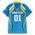 Custom Saint Lucia Cricket Family Matching Off The Shoulder Long Sleeve Dress and Hawaiian Shirt St Lucia Stars Champions 2024 - Wonder Print Shop