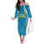 Custom Saint Lucia Cricket Family Matching Off The Shoulder Long Sleeve Dress and Hawaiian Shirt St Lucia Stars Champions 2024 - Wonder Print Shop