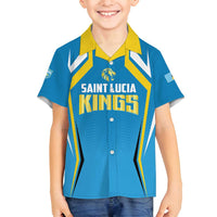 Custom Saint Lucia Cricket Family Matching Tank Maxi Dress and Hawaiian Shirt St Lucia Stars Champions 2024 - Wonder Print Shop