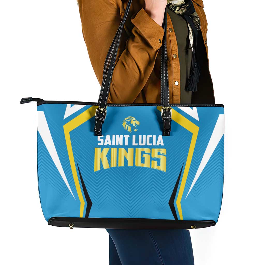 Saint Lucia Cricket Leather Tote Bag St Lucia Stars Champions 2024 - Wonder Print Shop