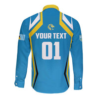 Custom Saint Lucia Cricket Long Sleeve Button Shirt St Lucia Stars Champions 2024 - Wonder Print Shop