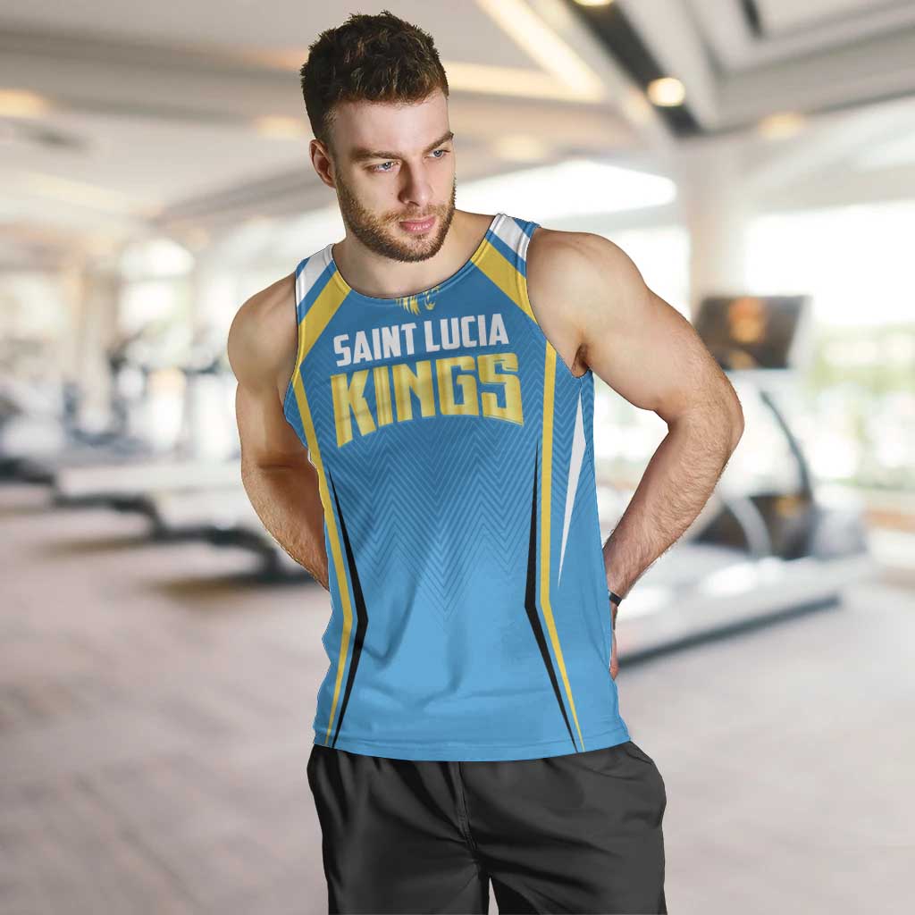Custom Saint Lucia Cricket Men Tank Top St Lucia Stars Champions 2024 - Wonder Print Shop