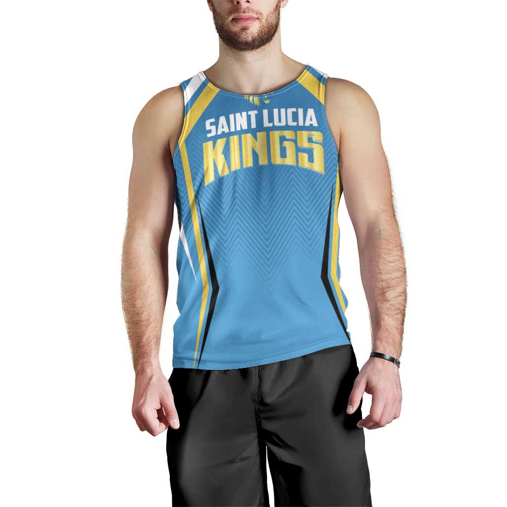 Custom Saint Lucia Cricket Men Tank Top St Lucia Stars Champions 2024 - Wonder Print Shop