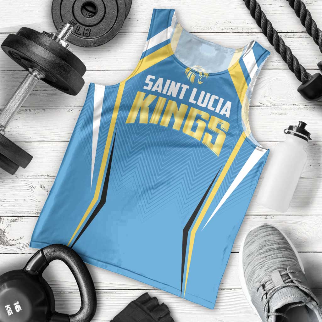 Custom Saint Lucia Cricket Men Tank Top St Lucia Stars Champions 2024 - Wonder Print Shop
