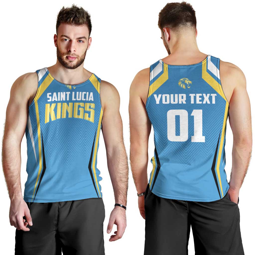 Custom Saint Lucia Cricket Men Tank Top St Lucia Stars Champions 2024 - Wonder Print Shop
