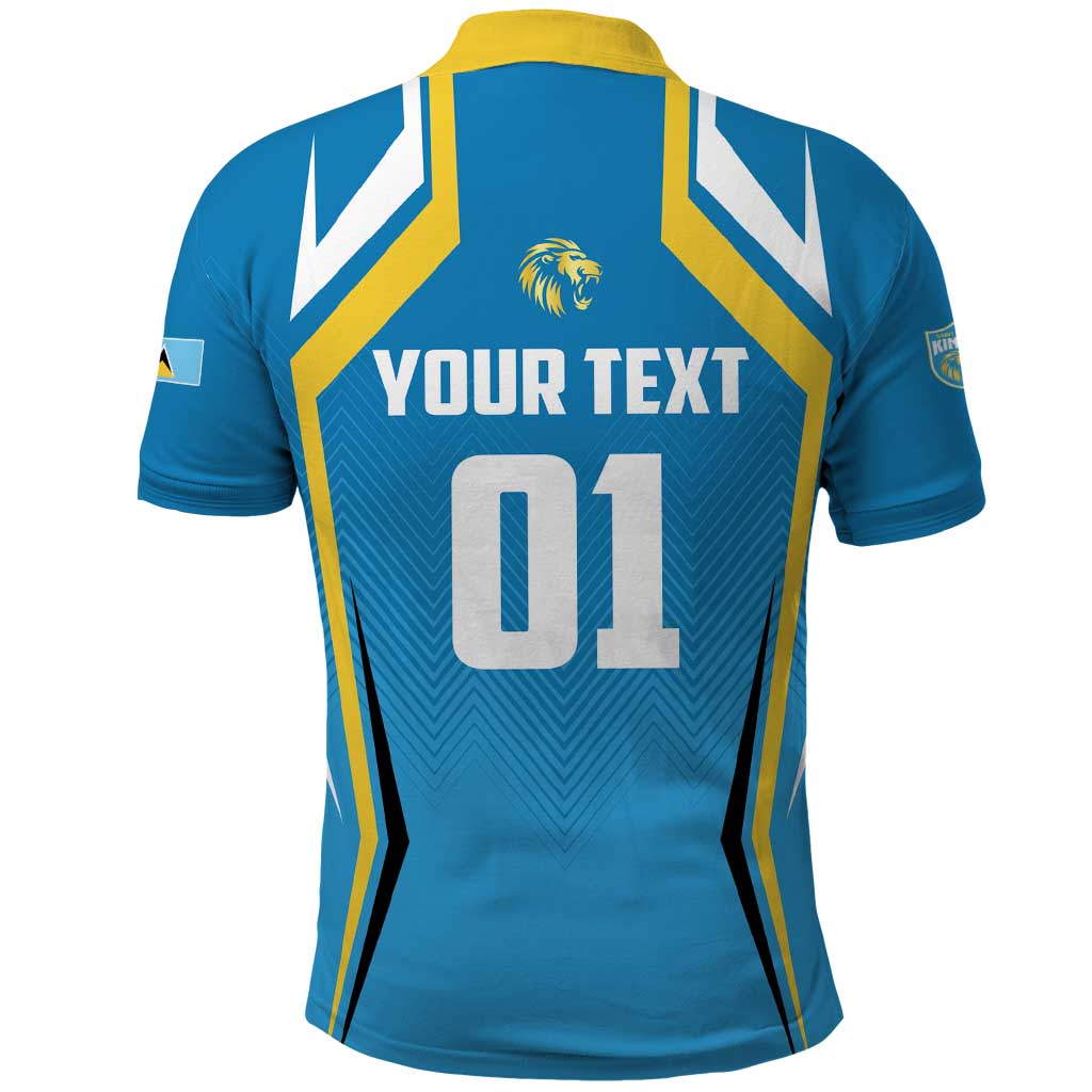 Custom Saint Lucia Cricket Polo Shirt St Lucia Stars Champions 2024 - Wonder Print Shop