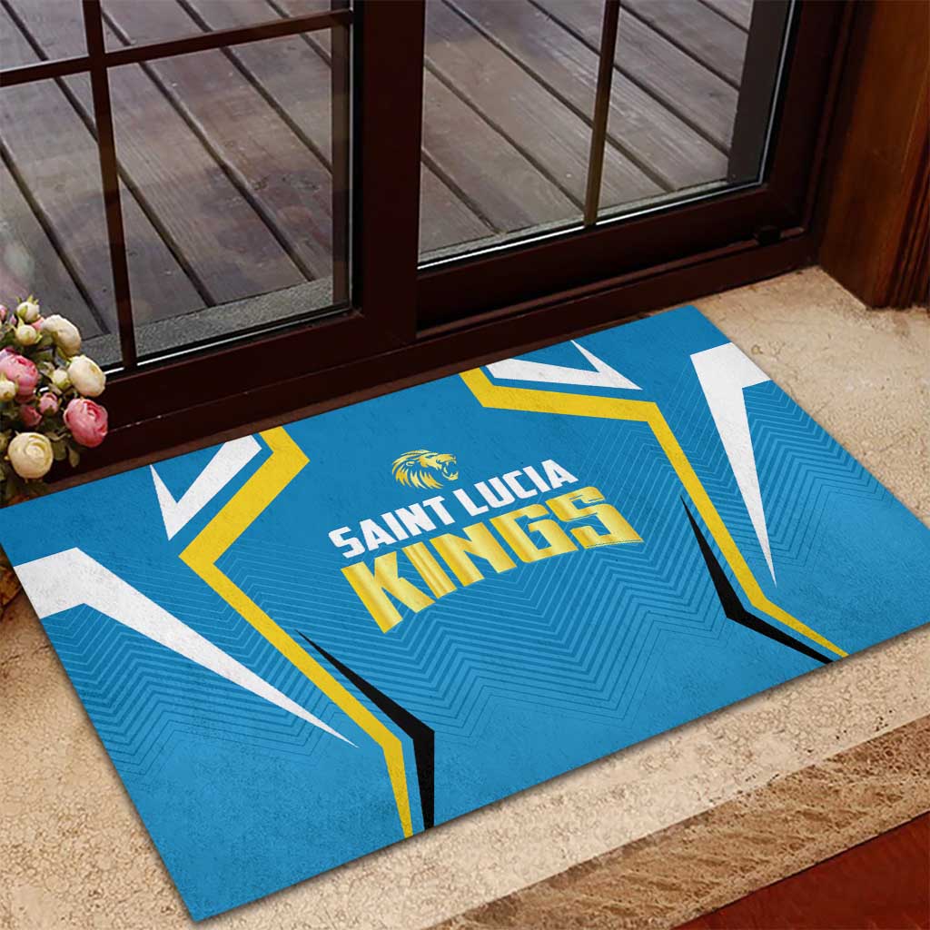 Saint Lucia Cricket Rubber Doormat St Lucia Stars Champions 2024 - Wonder Print Shop