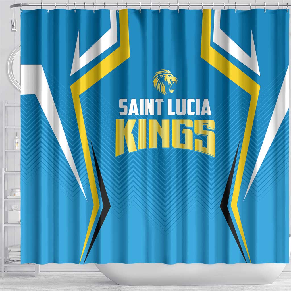 Saint Lucia Cricket Shower Curtain St Lucia Stars Champions 2024