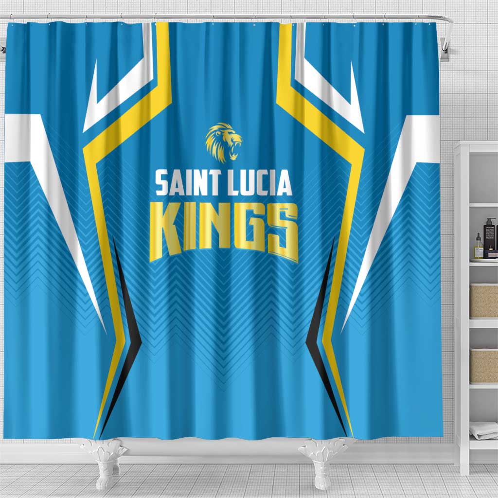 Saint Lucia Cricket Shower Curtain St Lucia Stars Champions 2024