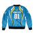 Custom Saint Lucia Cricket Sleeve Zip Bomber Jacket St Lucia Stars Champions 2024 - Wonder Print Shop