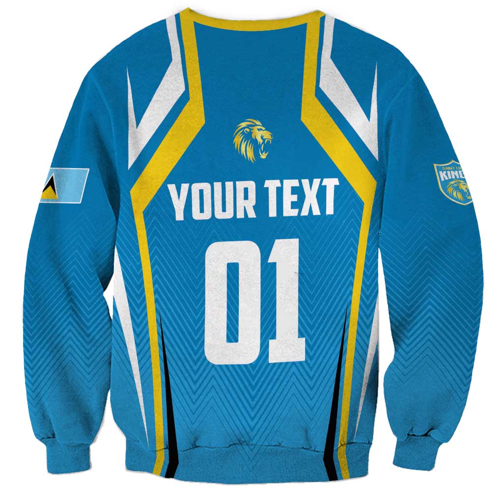 Custom Saint Lucia Cricket Sweatshirt St Lucia Stars Champions 2024 - Wonder Print Shop