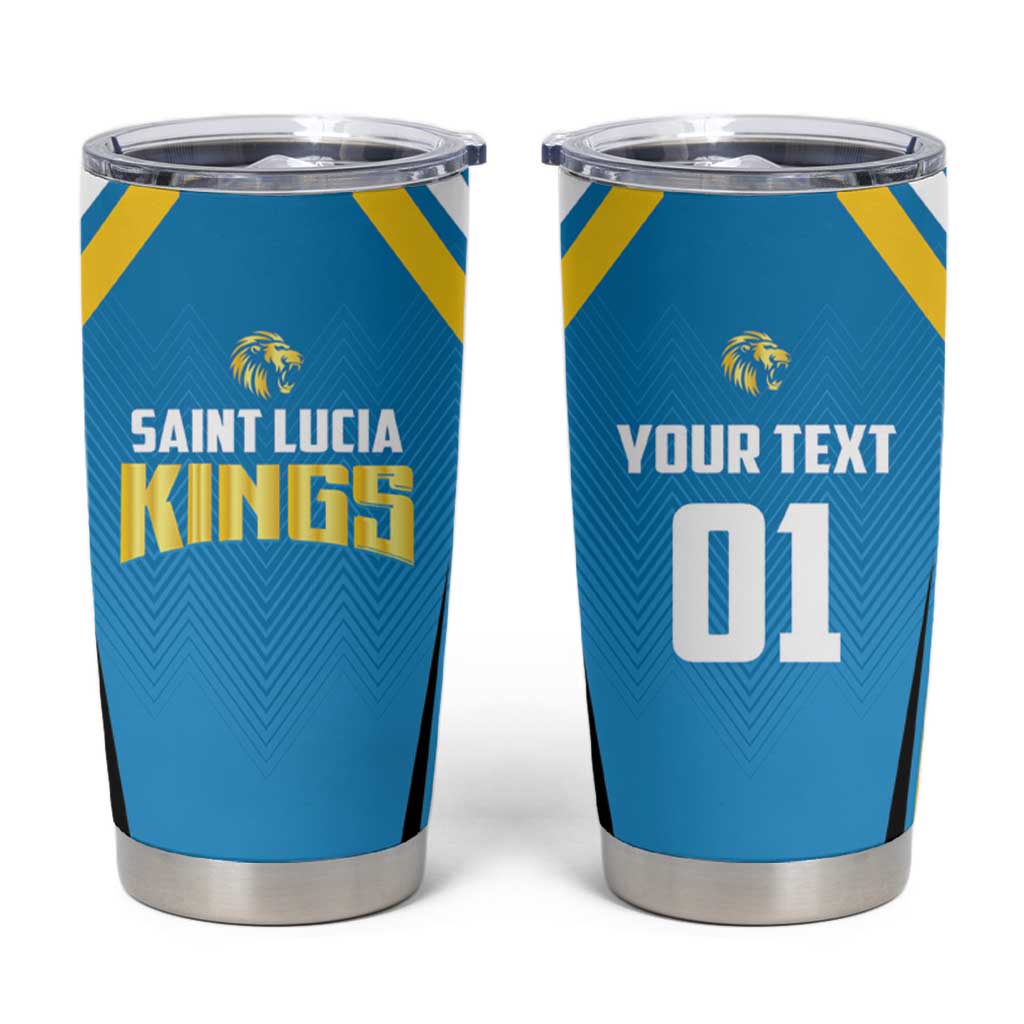 Custom Saint Lucia Cricket Tumbler Cup St Lucia Stars Champions 2024 - Wonder Print Shop
