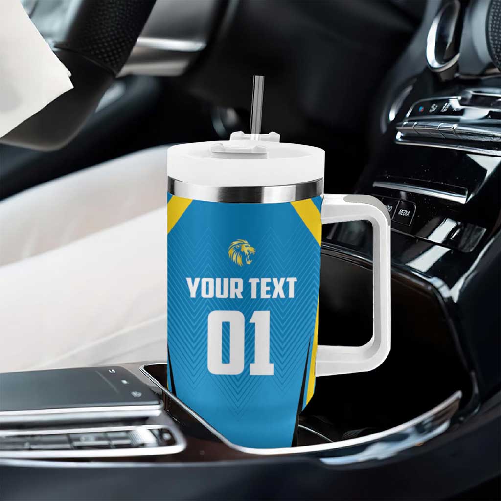 Custom Saint Lucia Cricket Tumbler With Handle St Lucia Stars Champions 2024 - Wonder Print Shop