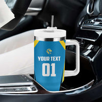 Custom Saint Lucia Cricket Tumbler With Handle St Lucia Stars Champions 2024 - Wonder Print Shop