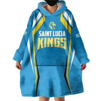 Custom Saint Lucia Cricket Wearable Blanket Hoodie St Lucia Stars Champions 2024 - Wonder Print Shop