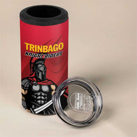Custom Trinidad and Tobago Cricket Knight Riders 4 in 1 Can Cooler Tumbler Trinbago Wave The Red - Wonder Print Shop