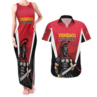 Custom Trinidad and Tobago Cricket Knight Riders Couples Matching Tank Maxi Dress and Hawaiian Shirt Trinbago Wave The Red - Wonder Print Shop