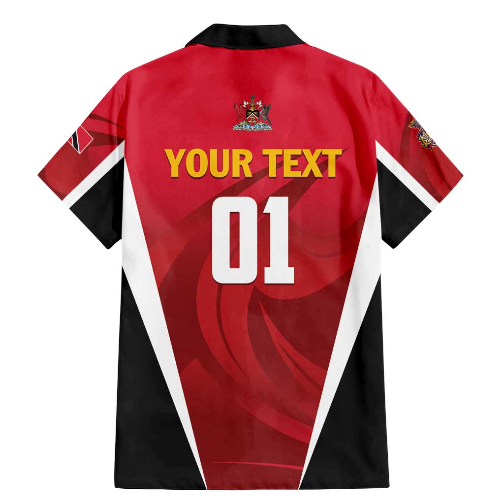 Custom Trinidad and Tobago Cricket Knight Riders Family Matching Mermaid Dress and Hawaiian Shirt Trinbago Wave The Red - Wonder Print Shop