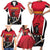 Custom Trinidad and Tobago Cricket Knight Riders Family Matching Short Sleeve Bodycon Dress and Hawaiian Shirt Trinbago Wave The Red - Wonder Print Shop