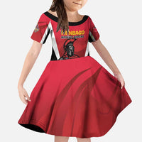 Custom Trinidad and Tobago Cricket Knight Riders Family Matching Summer Maxi Dress and Hawaiian Shirt Trinbago Wave The Red - Wonder Print Shop