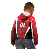 Custom Trinidad and Tobago Cricket Knight Riders Kid Hoodie Trinbago Wave The Red - Wonder Print Shop