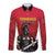 Custom Trinidad and Tobago Cricket Knight Riders Long Sleeve Button Shirt Trinbago Wave The Red - Wonder Print Shop