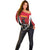 Custom Trinidad and Tobago Cricket Knight Riders Off Shoulder Sweater Trinbago Wave The Red - Wonder Print Shop