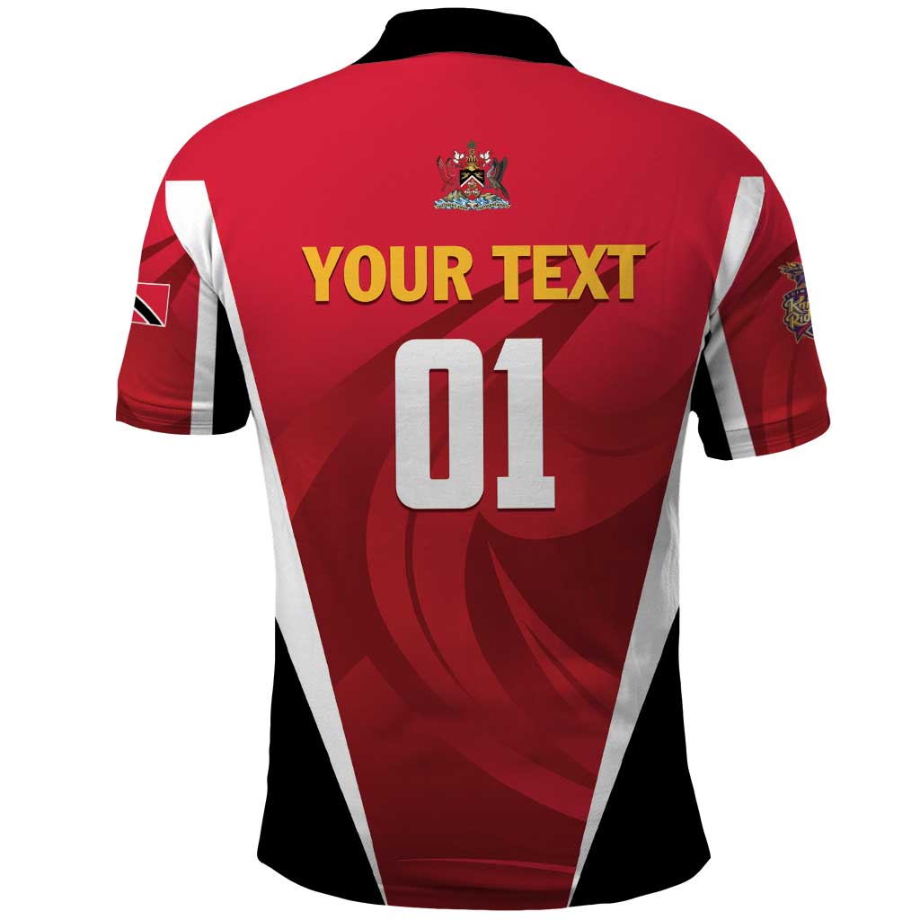 Custom Trinidad and Tobago Cricket Knight Riders Polo Shirt Trinbago Wave The Red - Wonder Print Shop