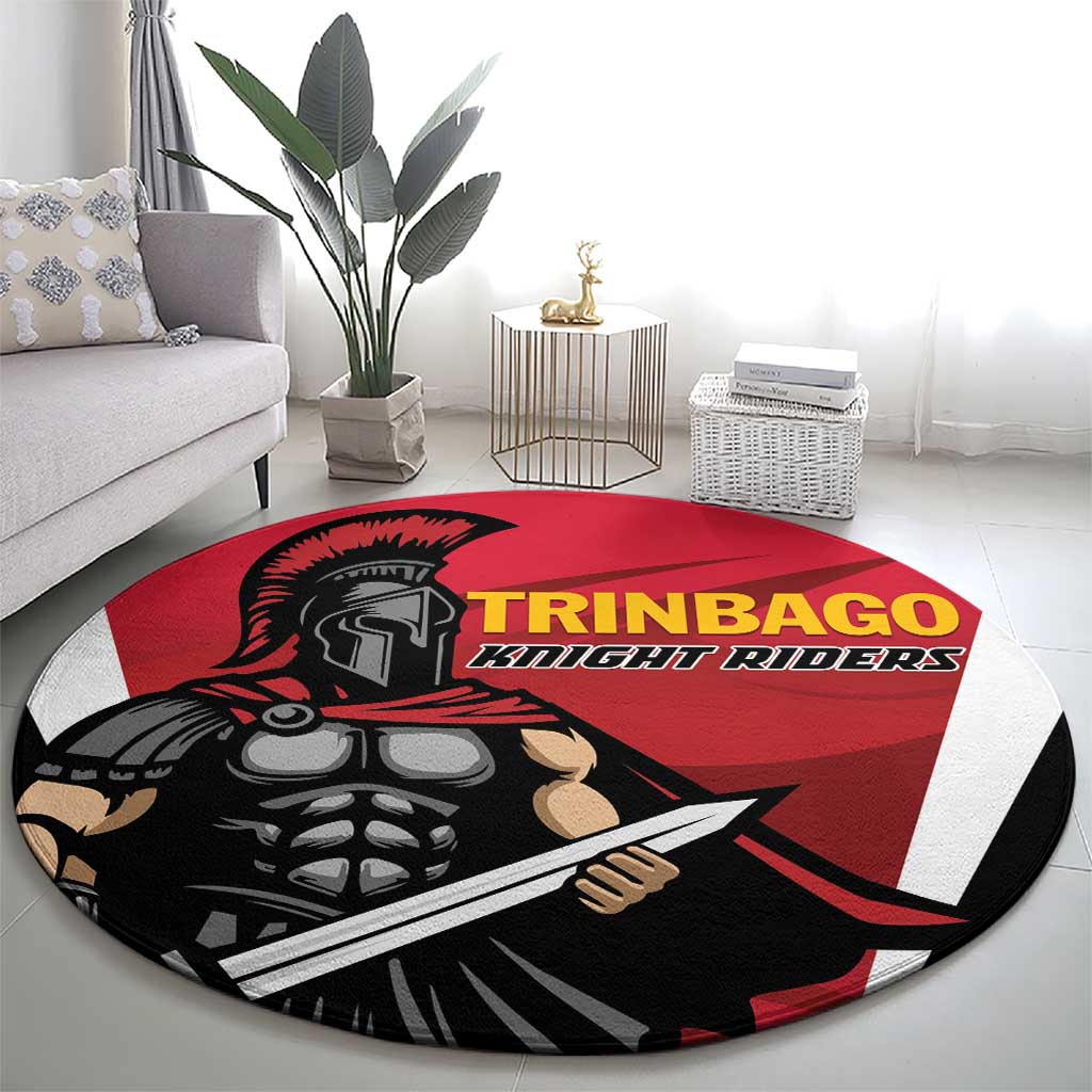 Trinidad and Tobago Cricket Knight Riders Round Carpet Trinbago Wave The Red