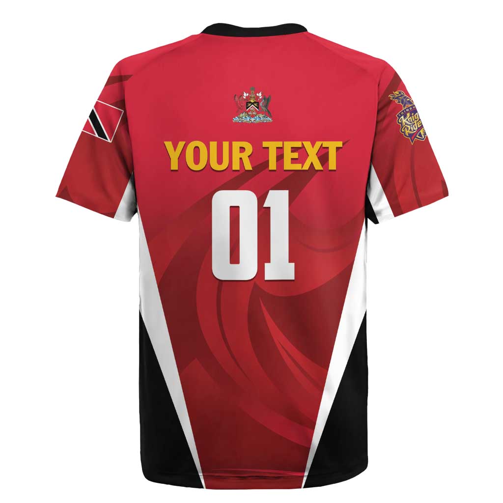 Custom Trinidad and Tobago Cricket Knight Riders Rugby Jersey Trinbago Wave The Red - Wonder Print Shop