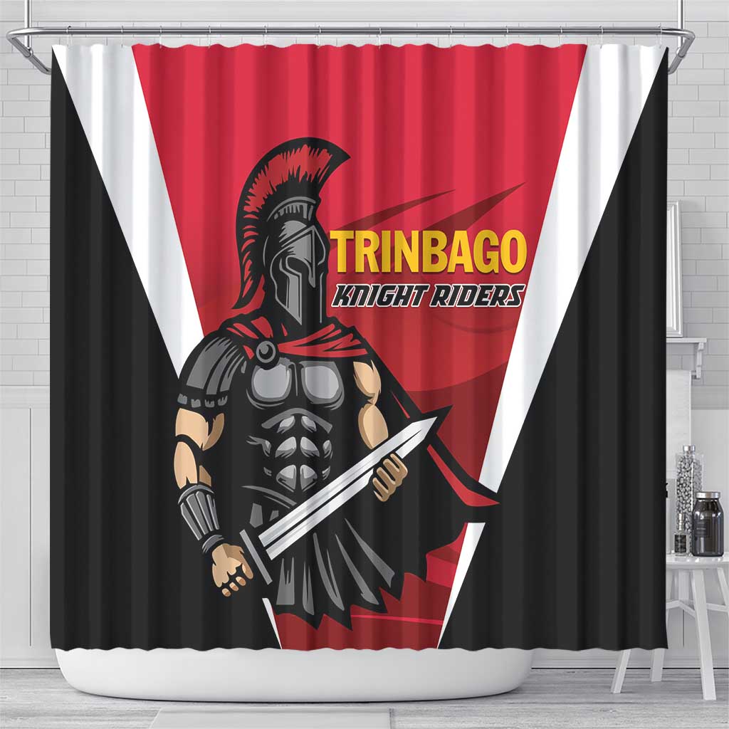 Trinidad and Tobago Cricket Knight Riders Shower Curtain Trinbago Wave The Red
