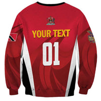 Custom Trinidad and Tobago Cricket Knight Riders Sweatshirt Trinbago Wave The Red - Wonder Print Shop