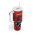 Custom Trinidad and Tobago Cricket Knight Riders Tumbler With Handle Trinbago Wave The Red - Wonder Print Shop