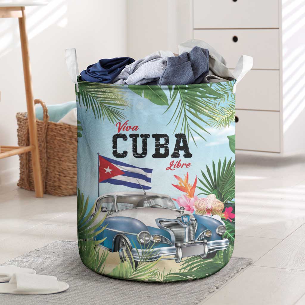 Viva Cuba Libre Laundry Basket Libre Car Tropical Style - Wonder Print Shop