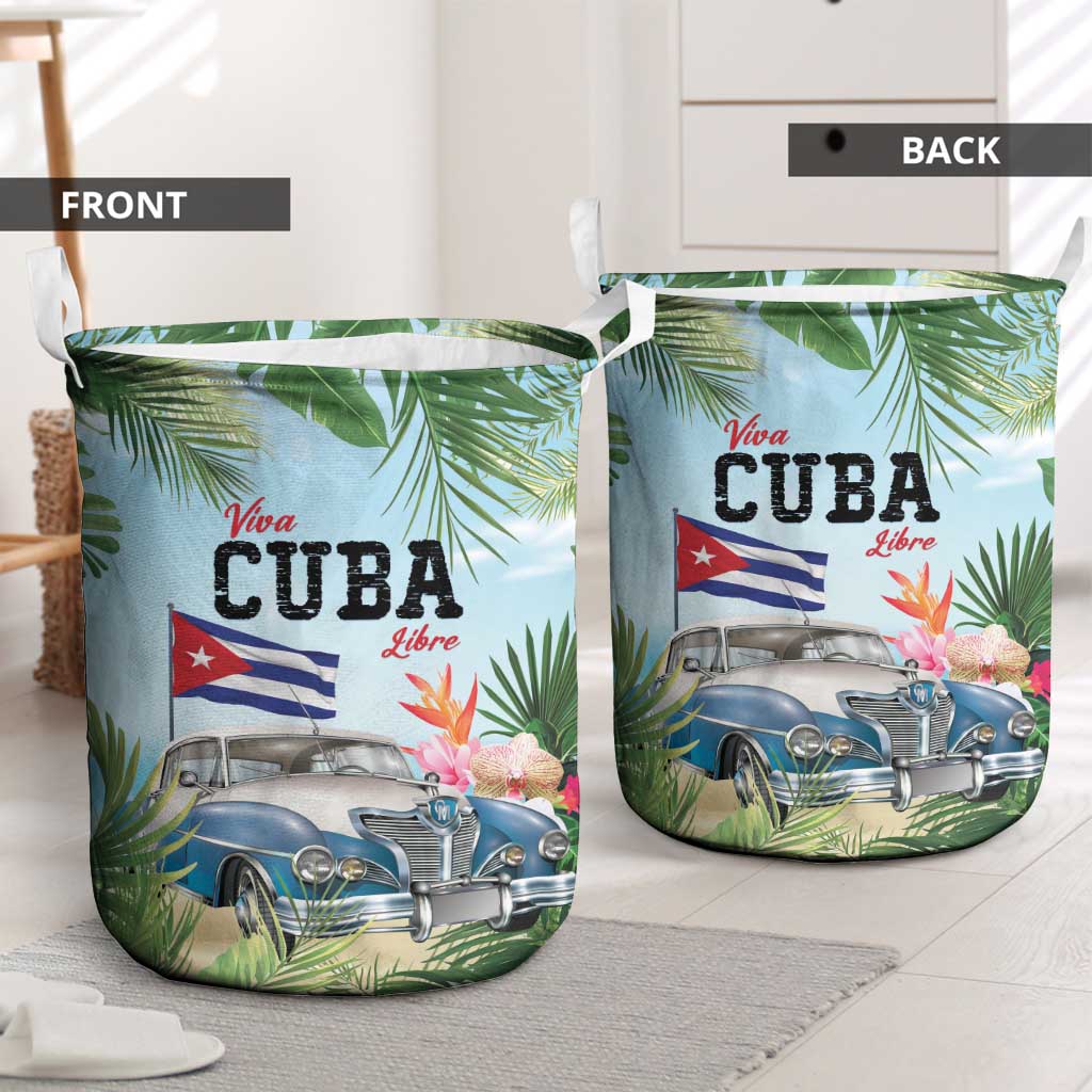 Viva Cuba Libre Laundry Basket Libre Car Tropical Style - Wonder Print Shop