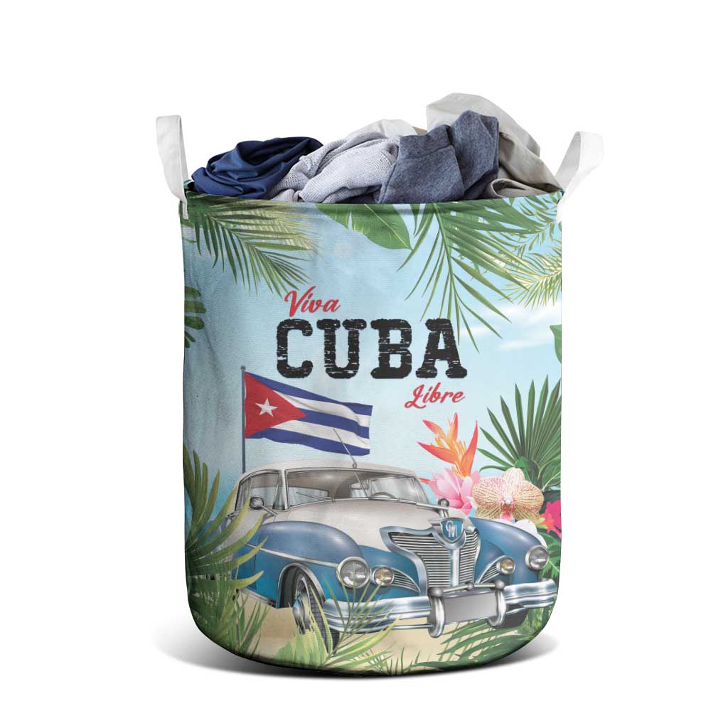 Viva Cuba Libre Laundry Basket Libre Car Tropical Style - Wonder Print Shop