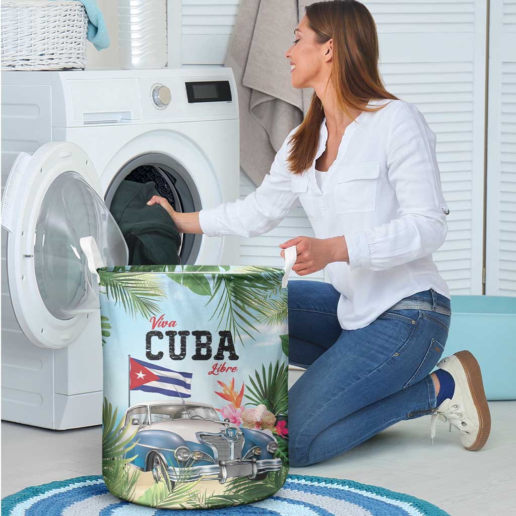 Viva Cuba Libre Laundry Basket Libre Car Tropical Style - Wonder Print Shop
