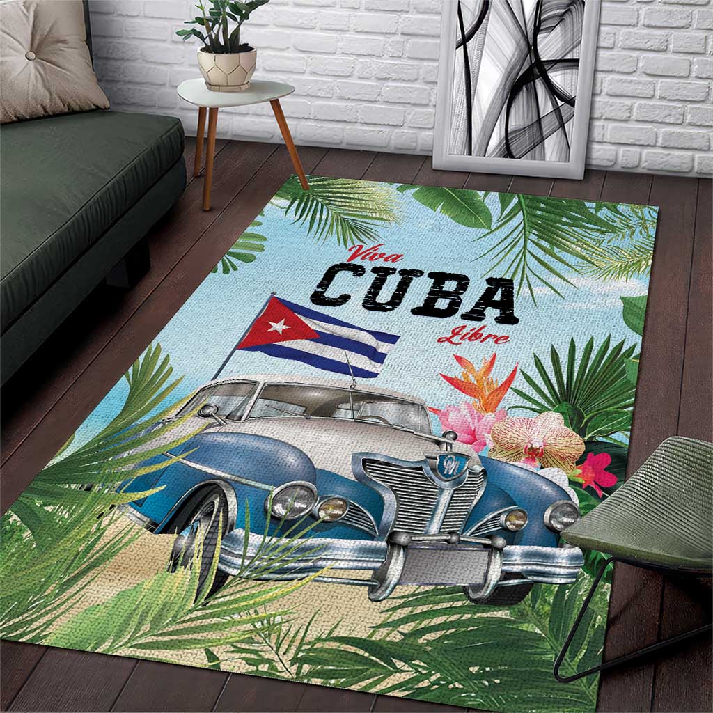 Viva Cuba Libre Area Rug Libre Car Tropical Style - Wonder Print Shop