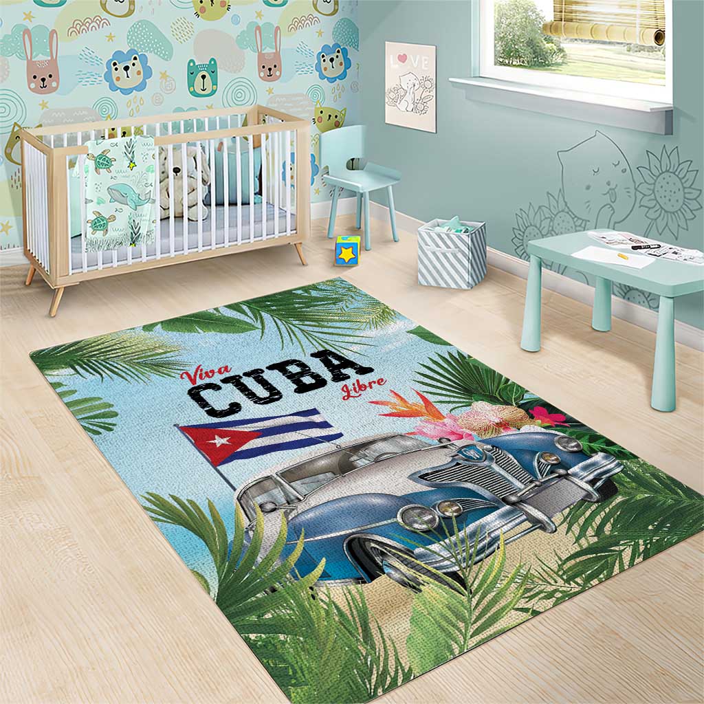 Viva Cuba Libre Area Rug Libre Car Tropical Style - Wonder Print Shop