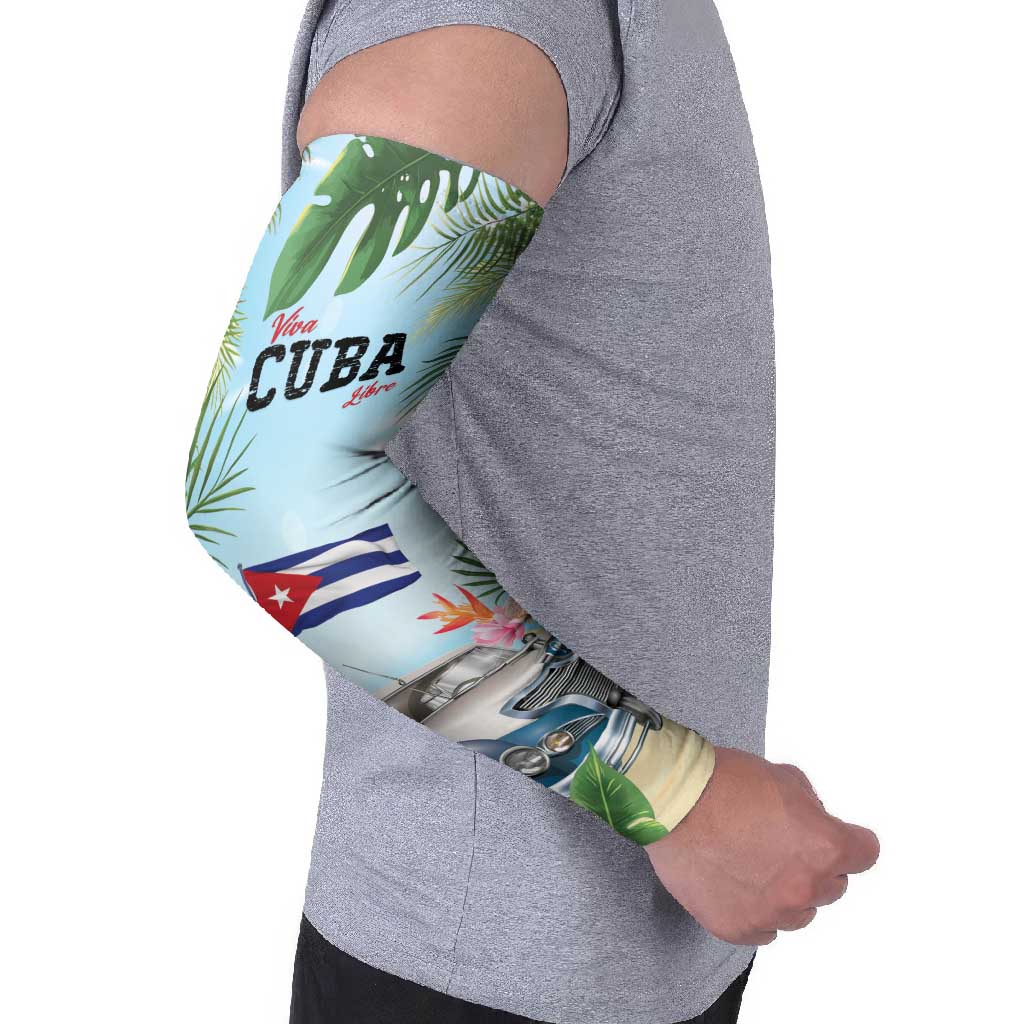 Personalized Viva Cuba Libre Arm Sleeves Libre Car Tropical Style - Wonder Print Shop