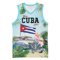 Personalized Viva Cuba Libre Basketball Jersey Libre Car Tropical Style - Wonder Print Shop
