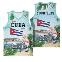 Personalized Viva Cuba Libre Basketball Jersey Libre Car Tropical Style - Wonder Print Shop