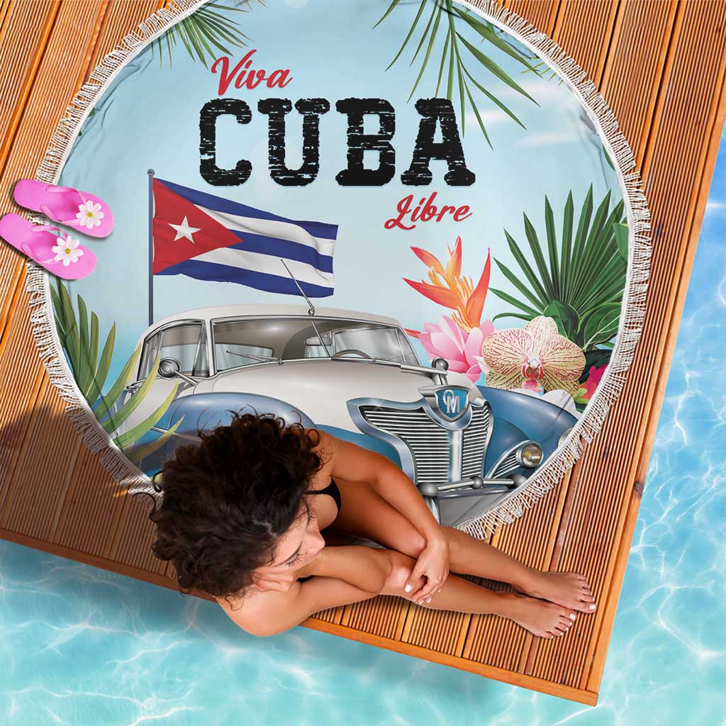 Viva Cuba Libre Beach Blanket Libre Car Tropical Style - Wonder Print Shop
