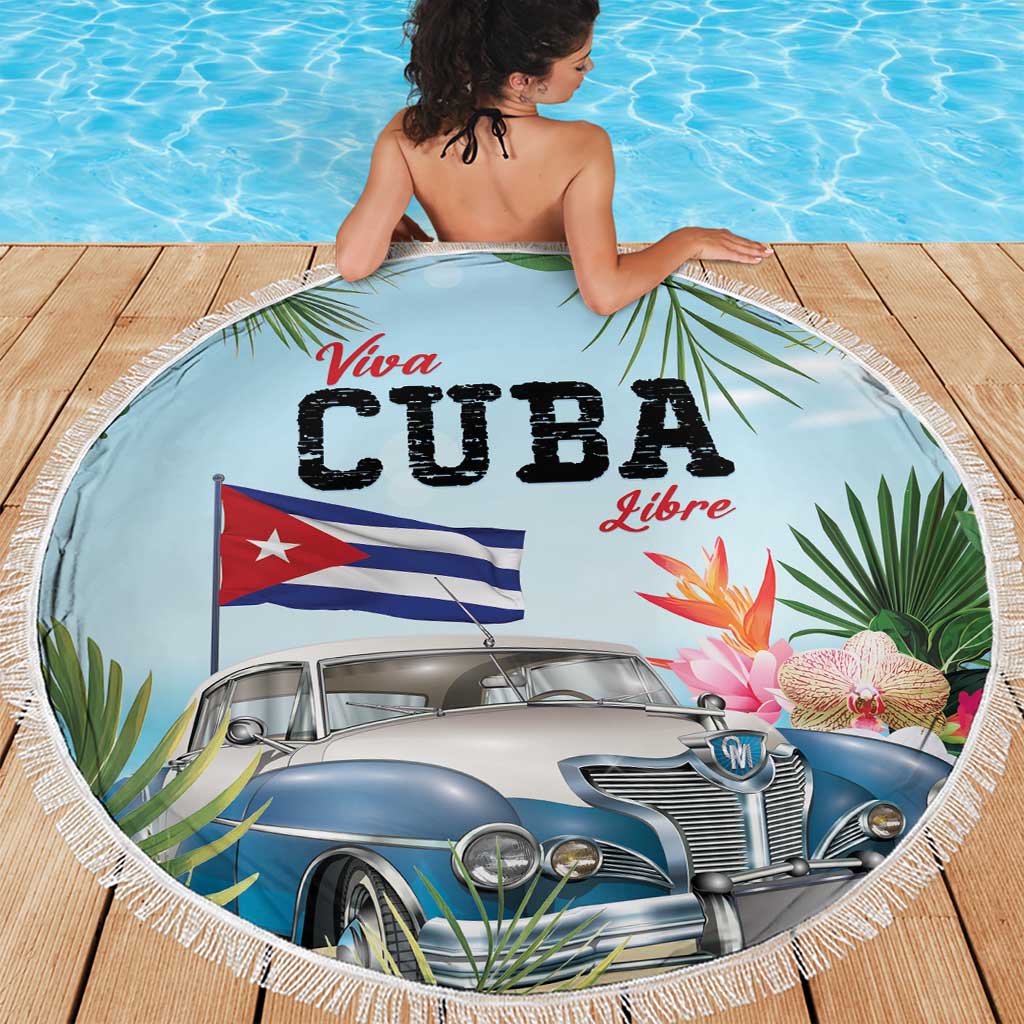 Viva Cuba Libre Beach Blanket Libre Car Tropical Style - Wonder Print Shop