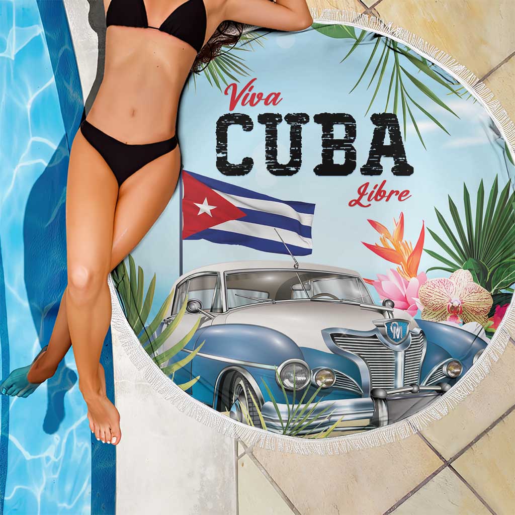 Viva Cuba Libre Beach Blanket Libre Car Tropical Style - Wonder Print Shop