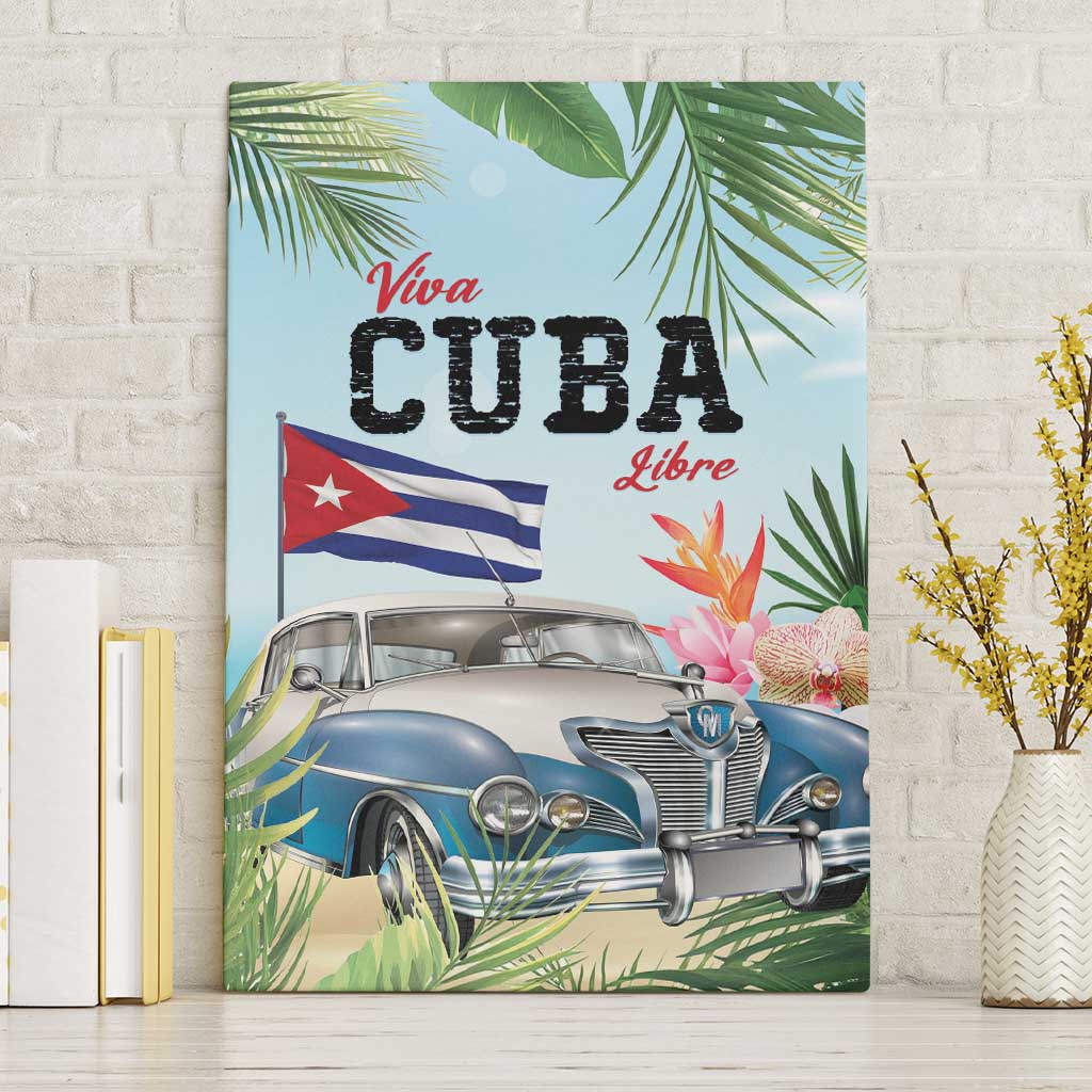 Viva Cuba Libre Canvas Wall Art Libre Car Tropical Style - Wonder Print Shop