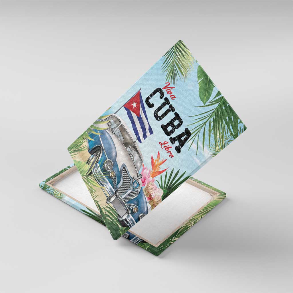 Viva Cuba Libre Canvas Wall Art Libre Car Tropical Style - Wonder Print Shop