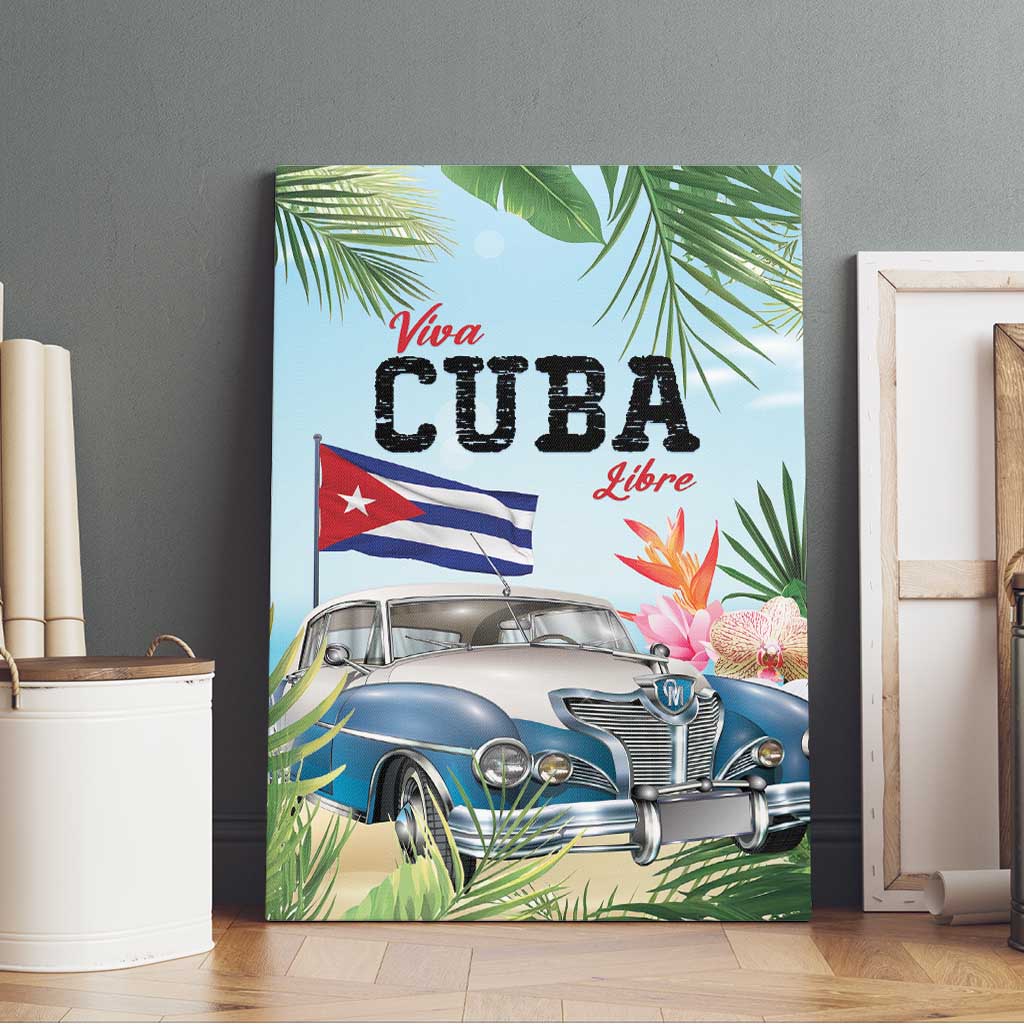 Viva Cuba Libre Canvas Wall Art Libre Car Tropical Style - Wonder Print Shop