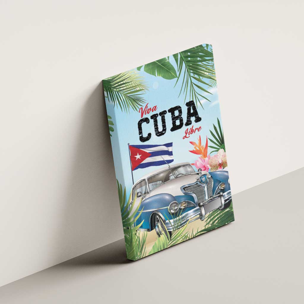 Viva Cuba Libre Canvas Wall Art Libre Car Tropical Style - Wonder Print Shop